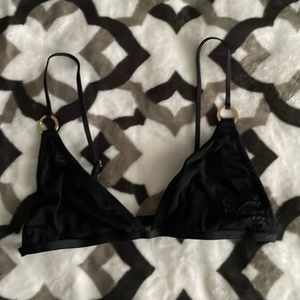 PARADE Black Mesh Bralette with Gold